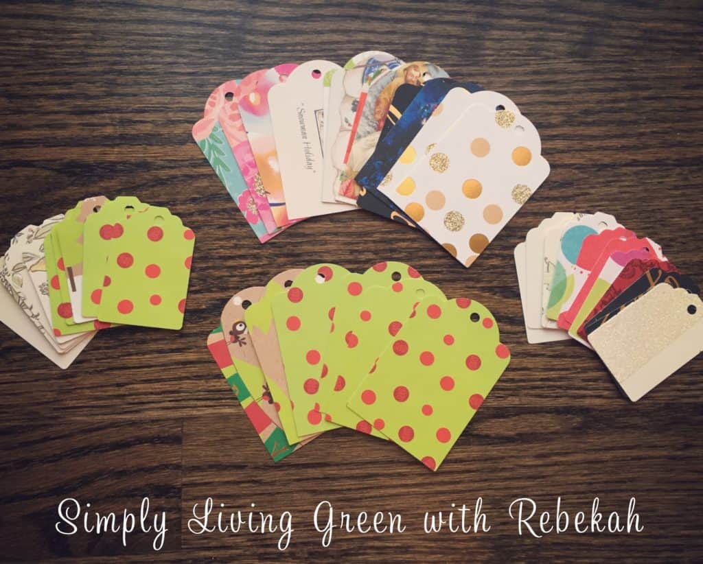 Upcycle your greeting cards into gift tags