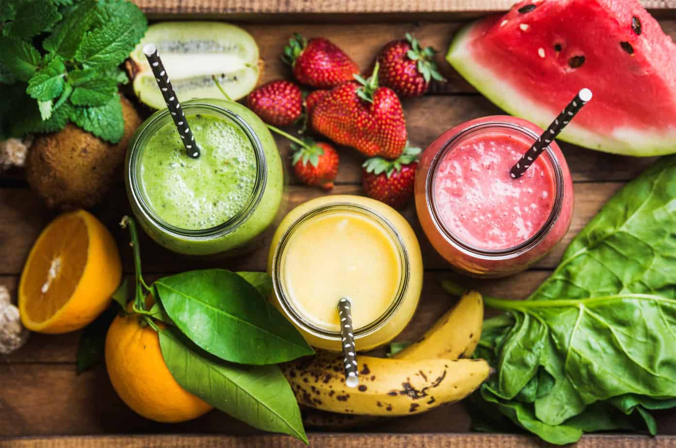 smoothies and fruit