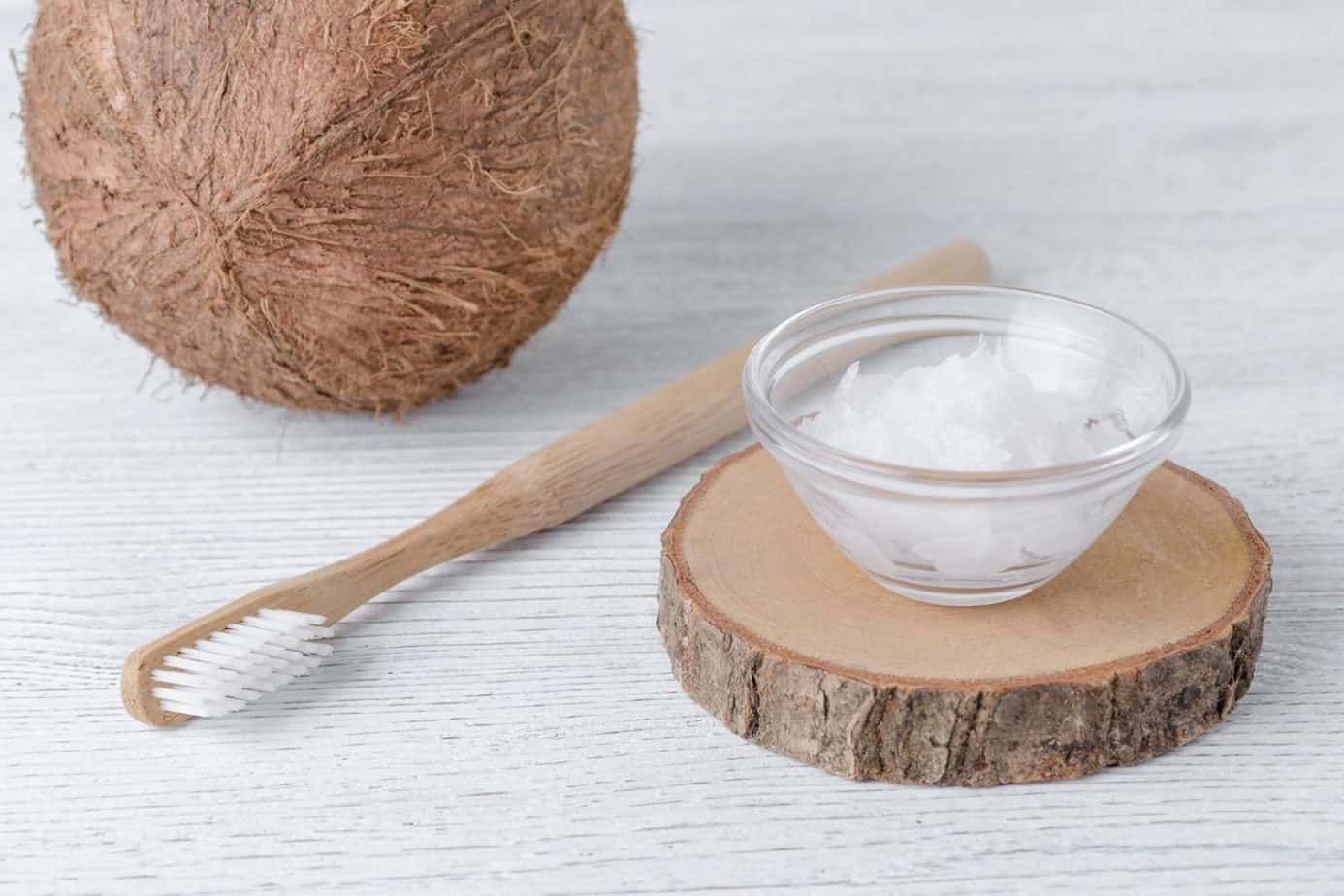 DIY coconut zero waste toothpaste