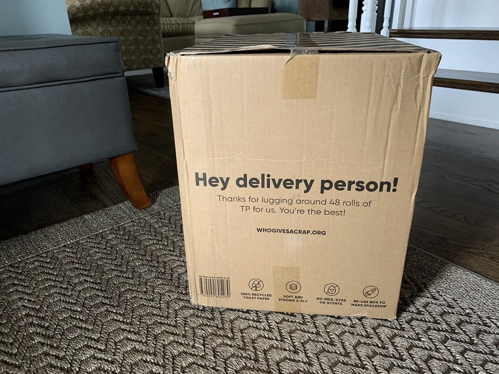 Who Gives A Crap shipping box