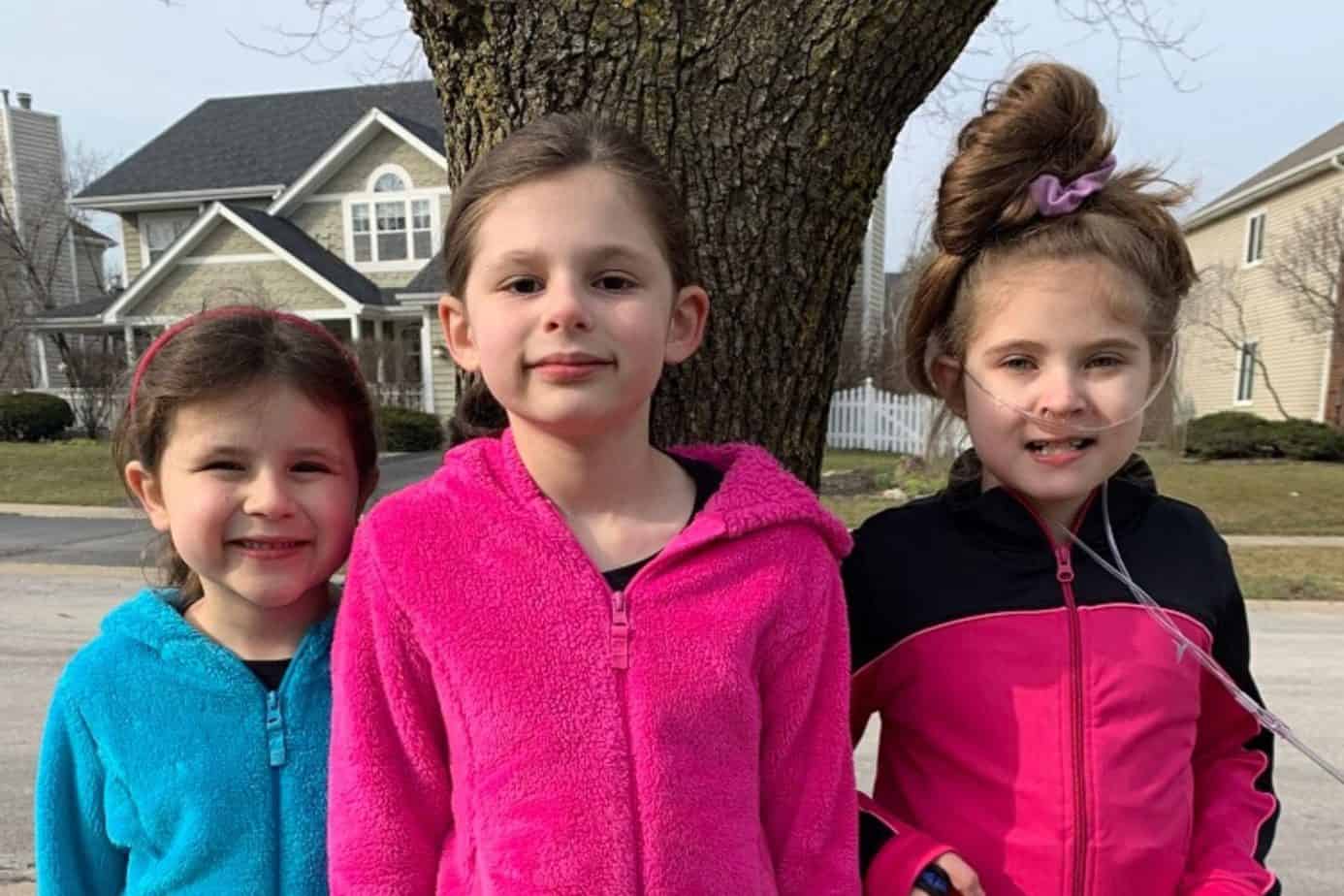 daughters doing neighborhood cleanup