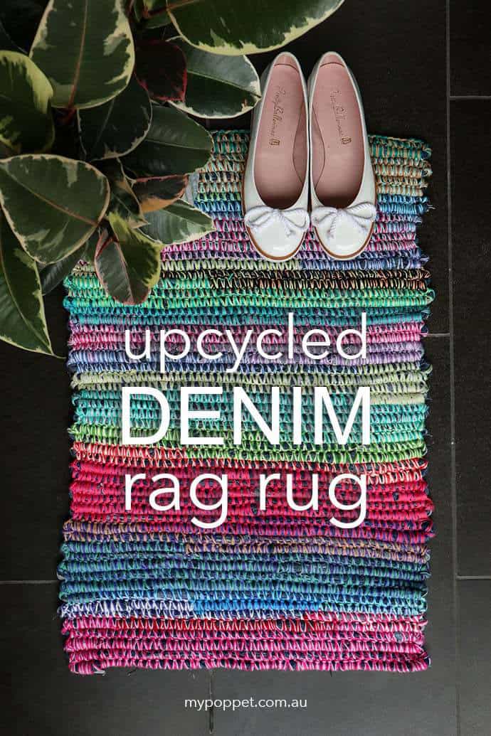 Upcycled Denim Rag Rug