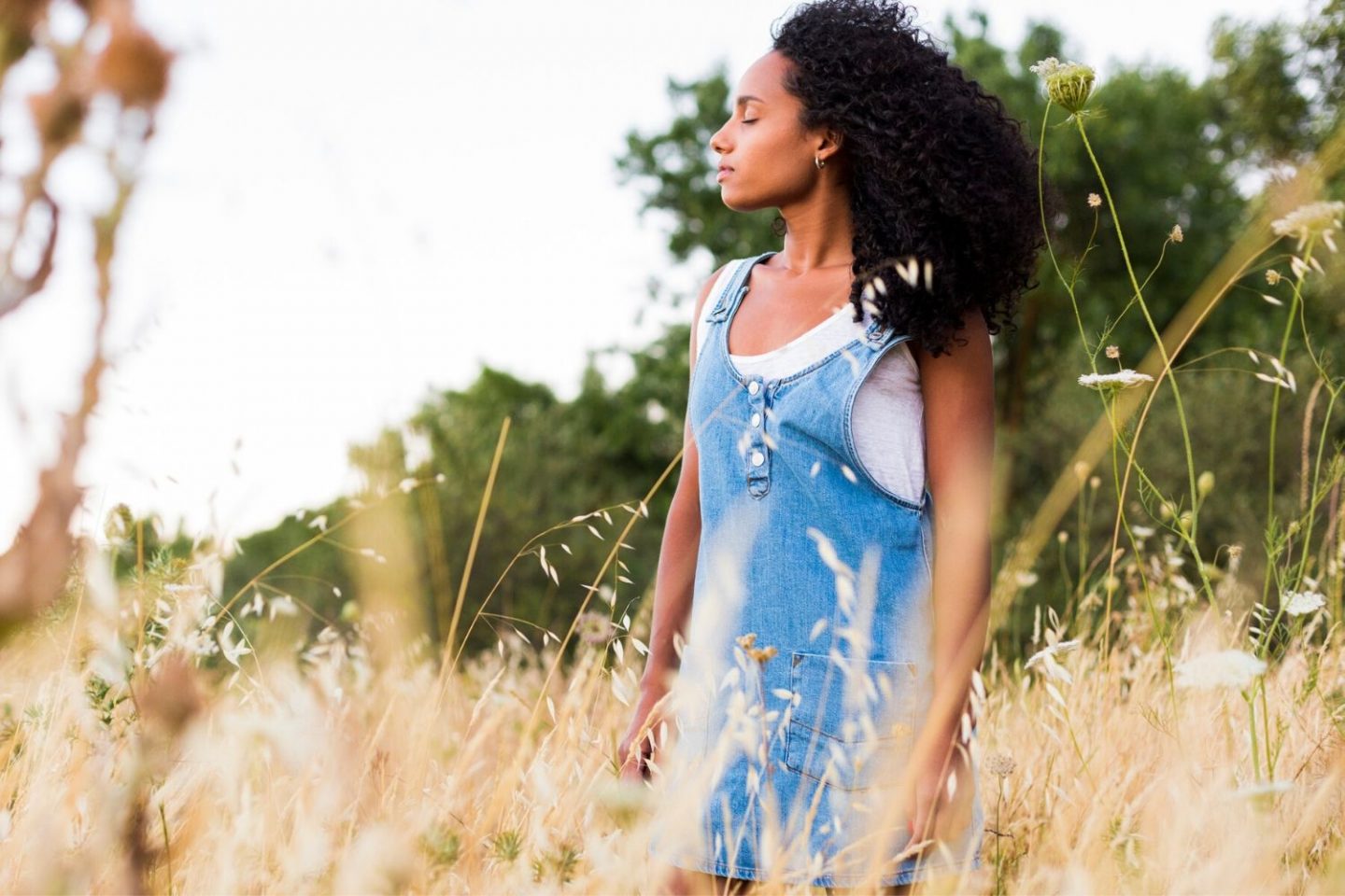 eco guilt of woman in nature