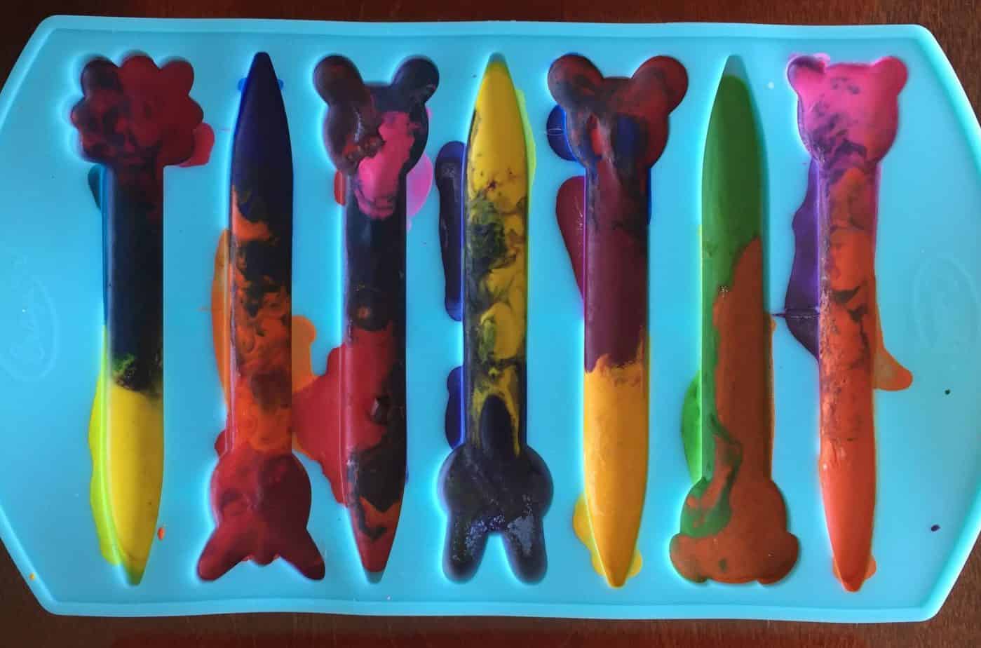 upcycled broken crayons