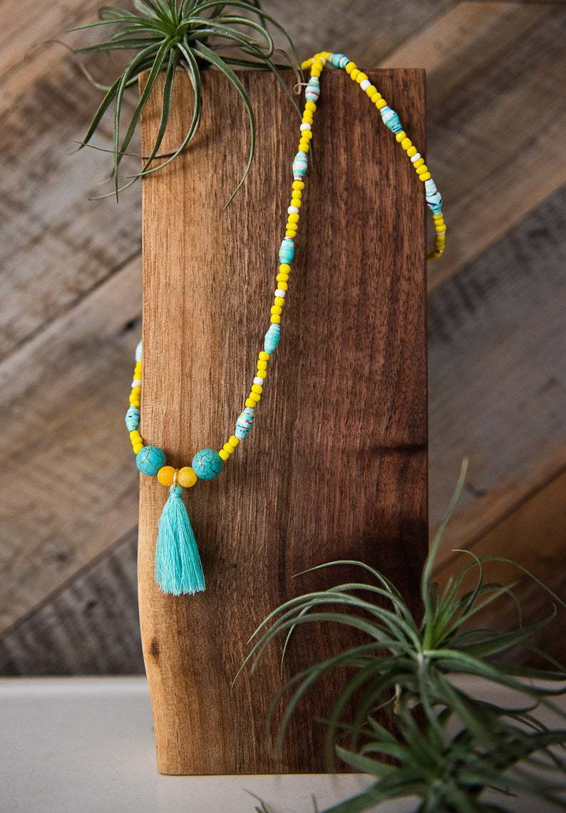 Boho Paper Bead Necklaces
